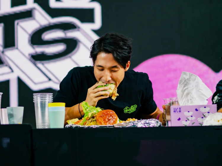 6) How do you psych yourself up before a major eating competition?