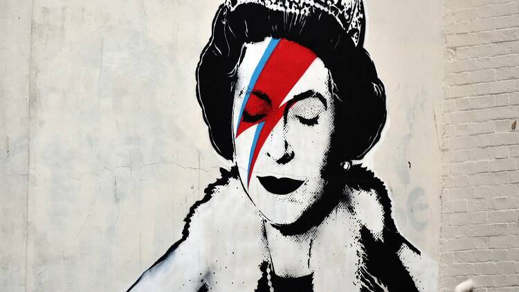 Banksy artwork of the Queen