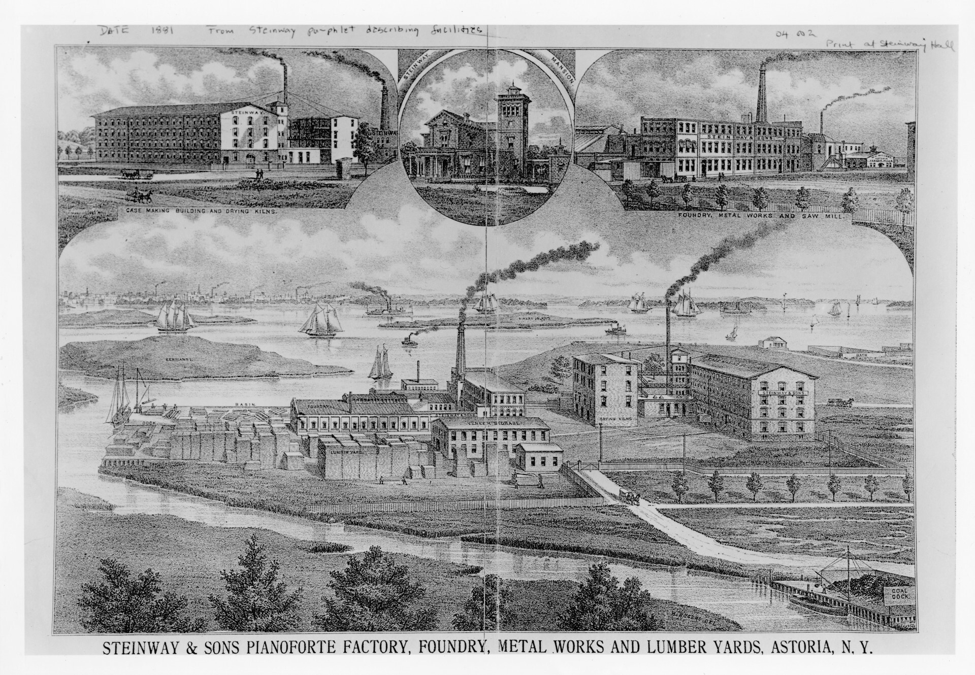 Steinway & Sons Piano Factory illustration of the enclave