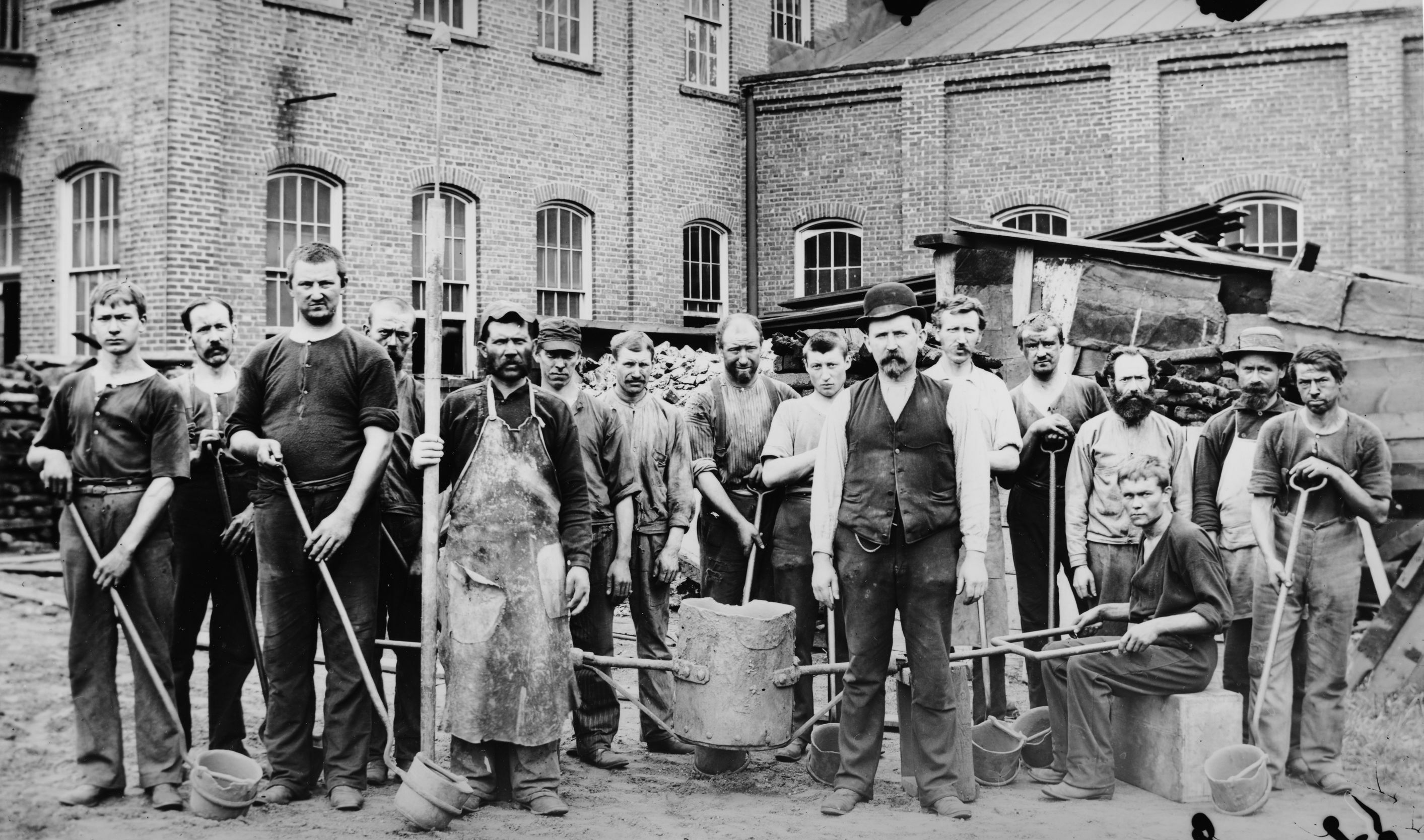 Steinway & Sons Piano Factory workers from decades ago