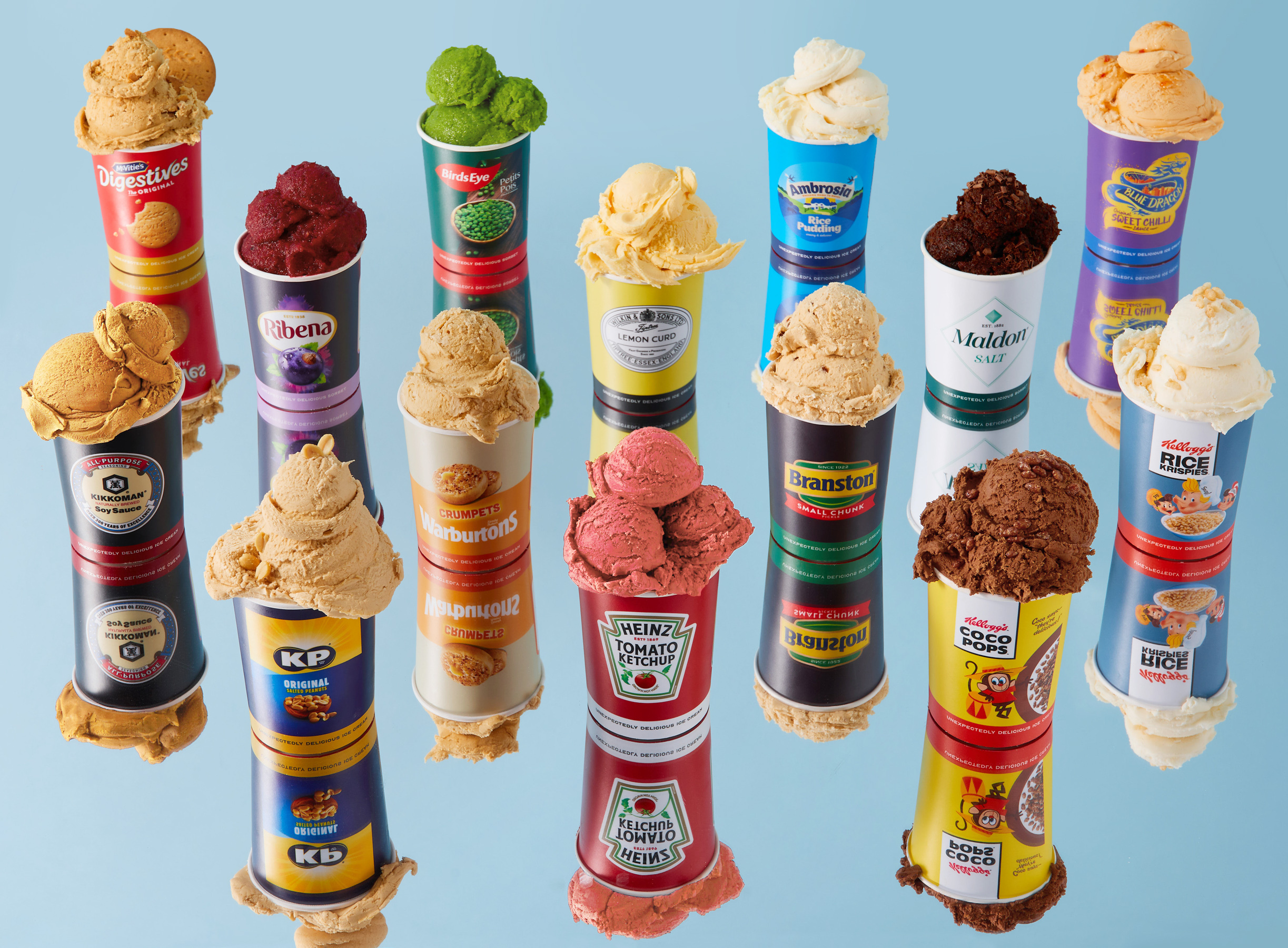 You can eat baked beans, mayo and ketchup ice cream in a London bag shop