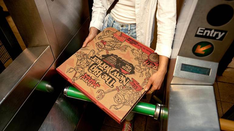 You can get pizza delivered on the subway this summer