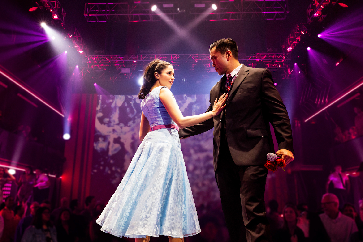 Arielle Jacobs and Jose Llana in Here Lies Love