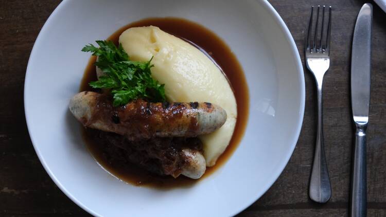 Bangers and mash.