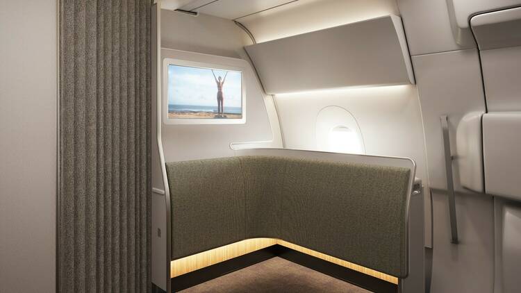 Qantas wellbeing zones on Airbus A350