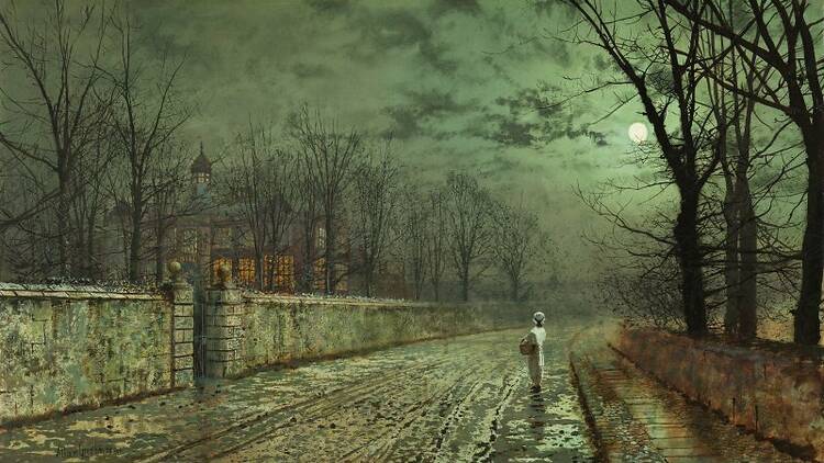 John Atkinson Grimshaw Noche con luna. 1880