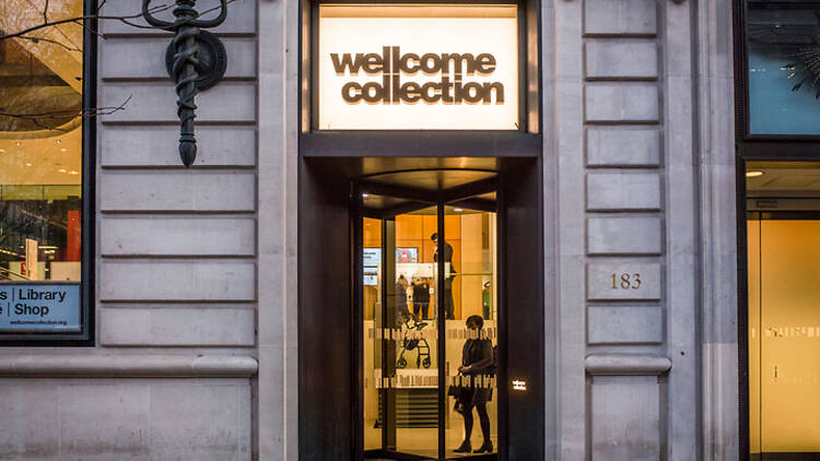 Entrance to the Wellcome Collection building. 