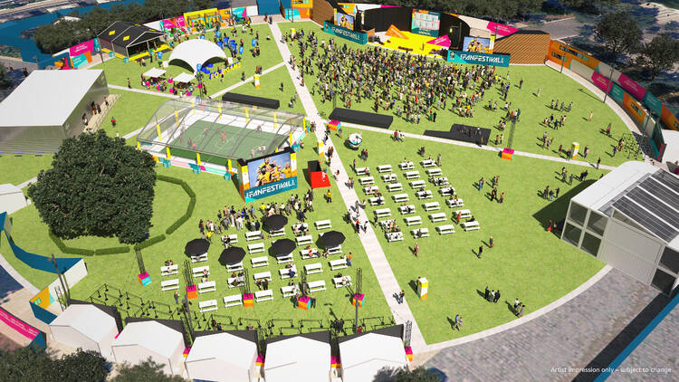 A render image of a festival