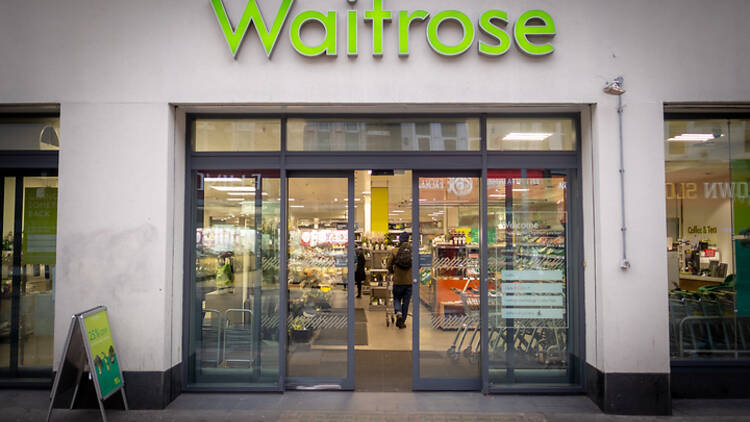 Waitrose entrance ahead of Uber Eats rollout