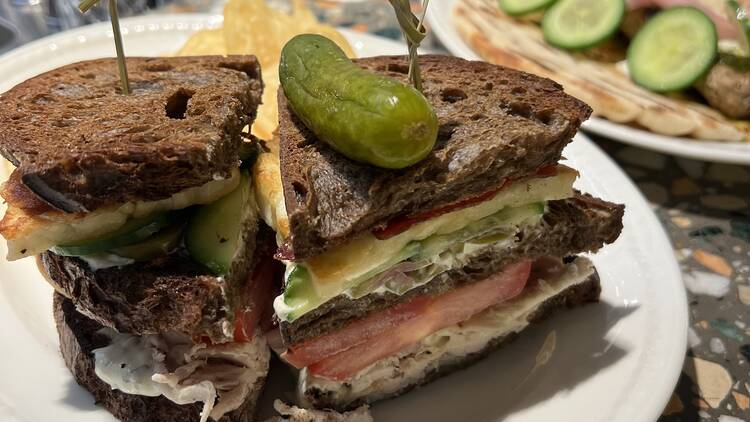A club sandwich at Norma's Deli