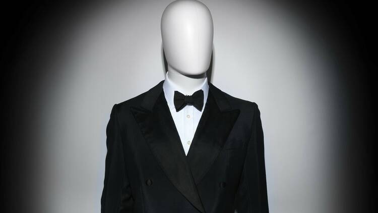 A Douglas Hayward double-breasted mohair dinner suit made for Sir Roger Moore in 'A View To A Kill' 
