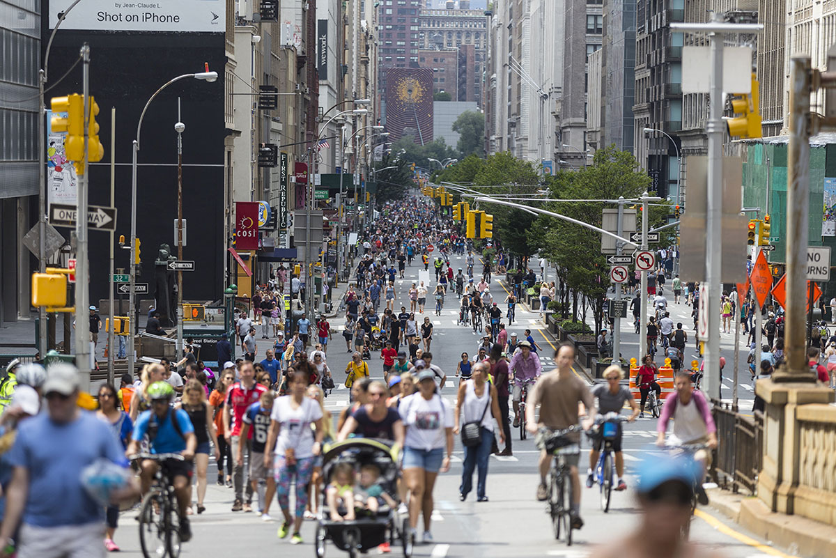 NYC downtown foot traffic up but still trails other cities - New