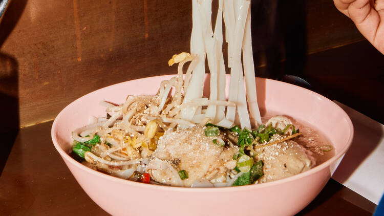 Bowl of Thai noodles.