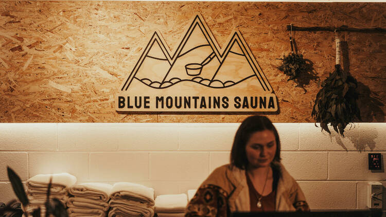 Reception desk at Blue Mountains Sauna 
