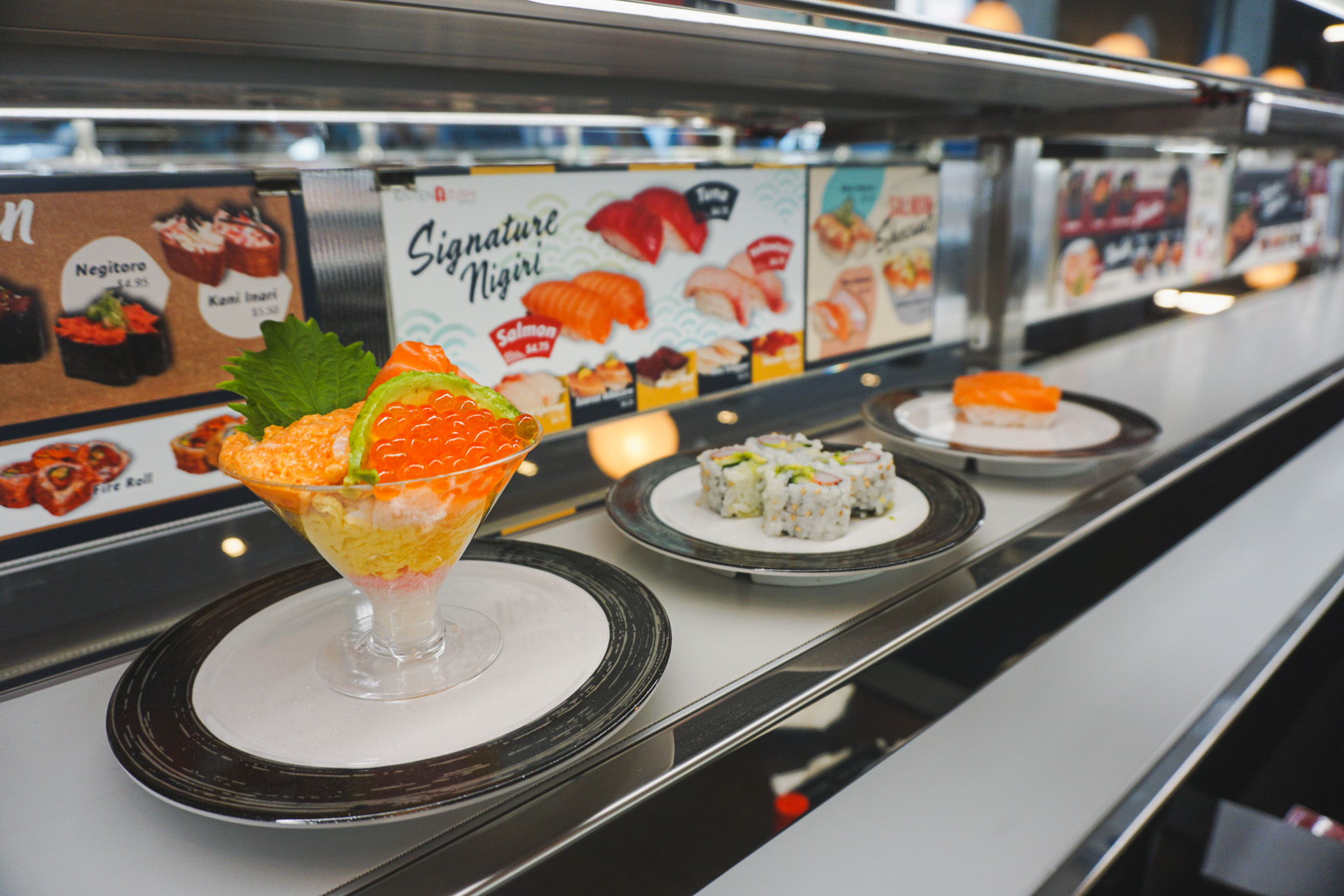 A sushi conveyor belt restaurant is opening in Manhattan