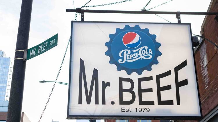 Mr beef sign