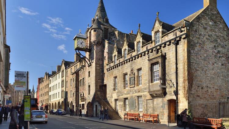 Canongate street, Edinburgh, Scotland, 18 September 2013