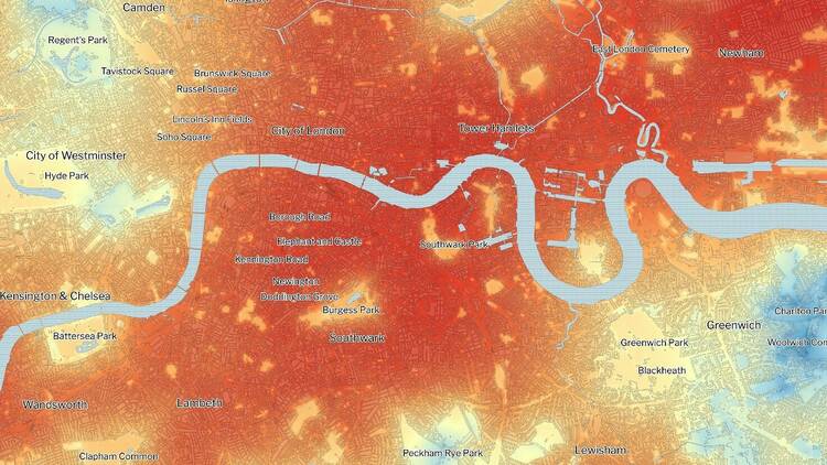 Heatmap of London by Friends of the Earth