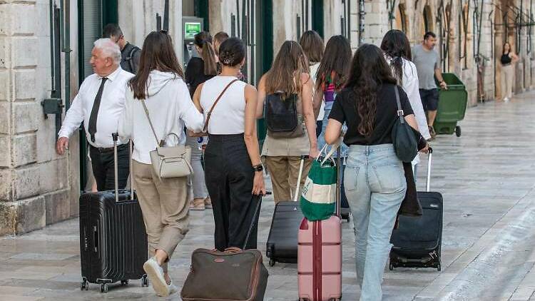 Dubrovnik, wheelie suitcases