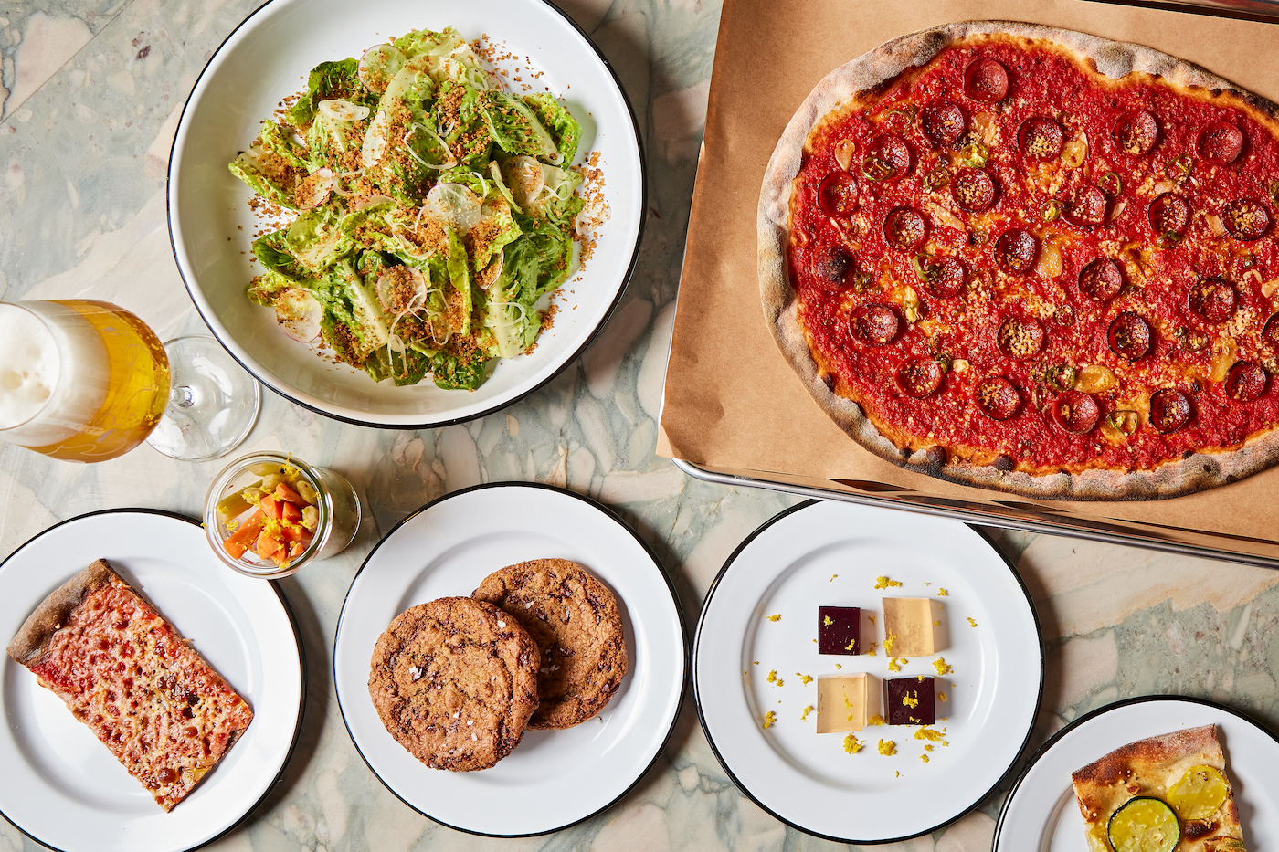 Find New Haven-style pizza at Lala's Brooklyn Apizza on top of