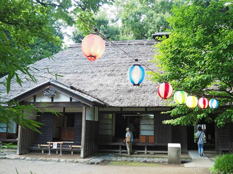 Downtown Summer Evening at Edo-Tokyo Open Air Architectural Museum