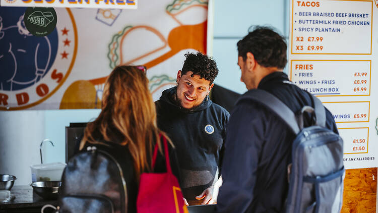 a vendor at KERB food market 