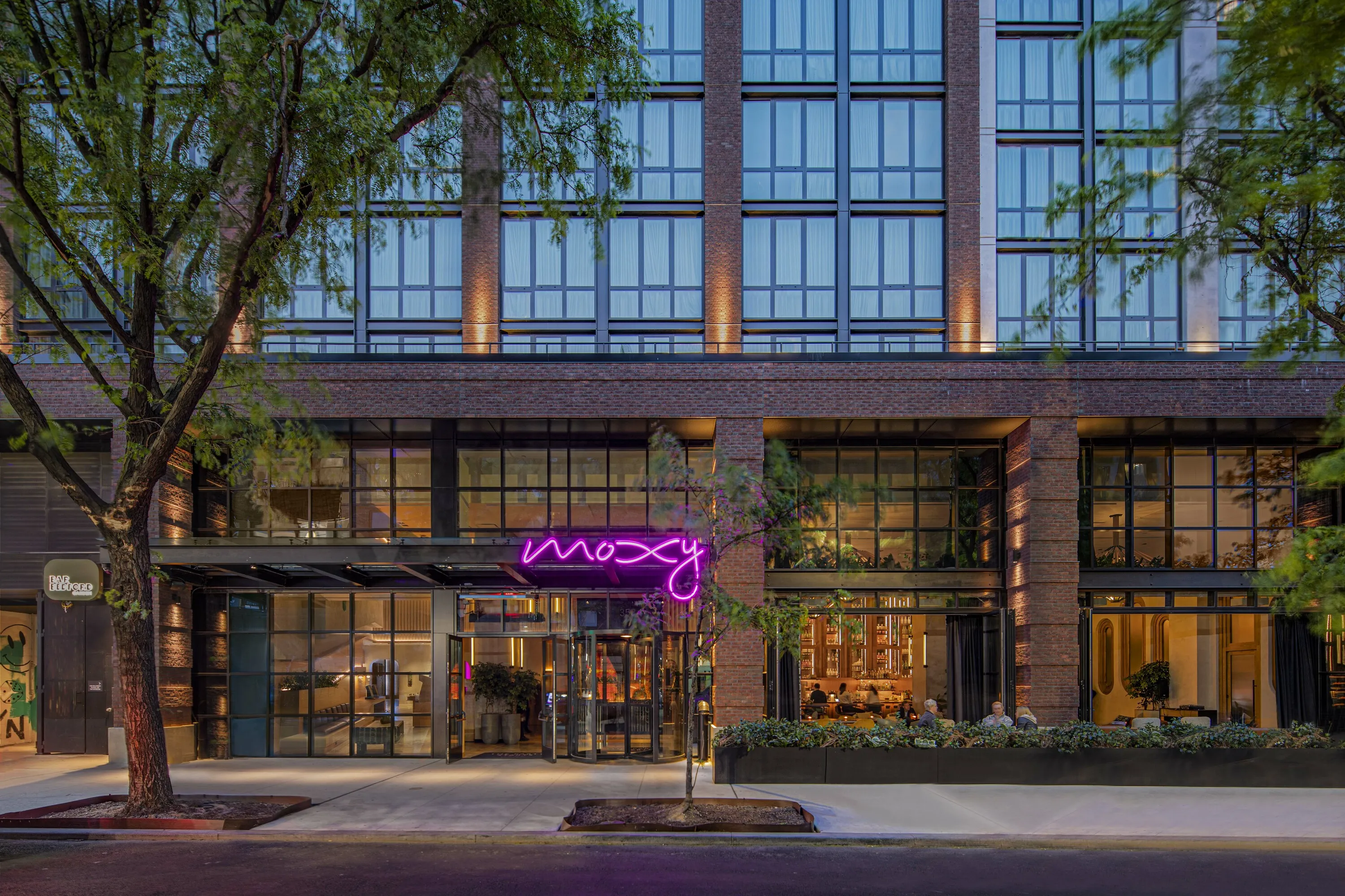 The exterior of Moxy Williamsburg