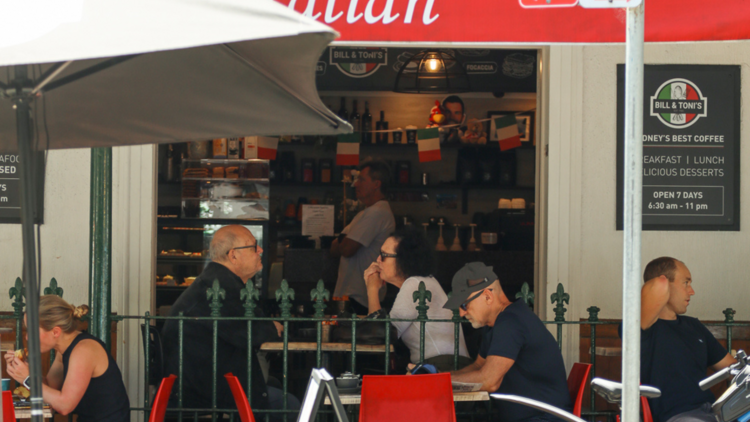 Coffee and a croissant at Bill and Toni’s