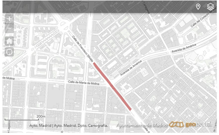Tramo cortado túnel de Francisco Silvela bajo avenida de América