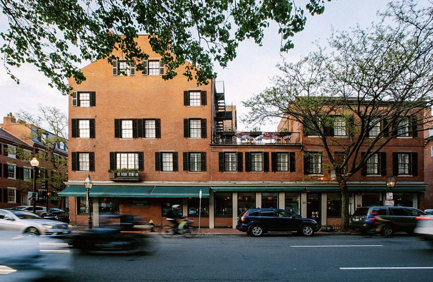 Beautiful houses in Beacon Hill, Boston, Massachusetts Stock Photo