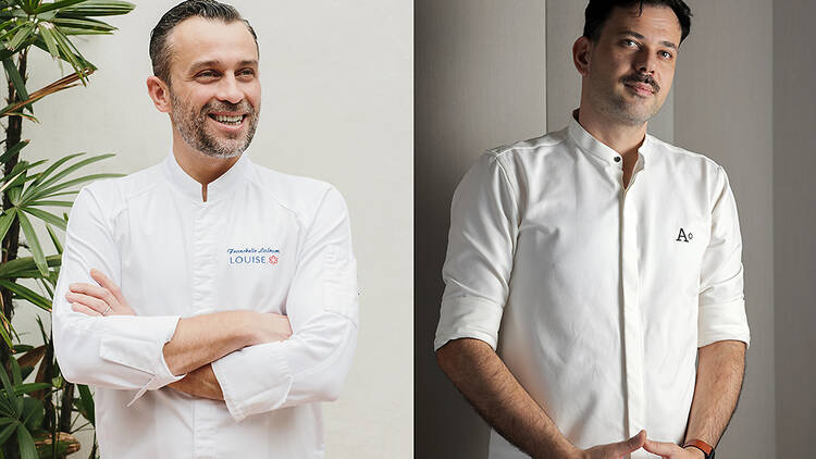 Louise's chef Franckelie Laloum; Agora's chef Antonio Oviedo 