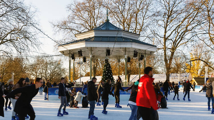 Oce skating at Winter Wonderland, Hyde Park