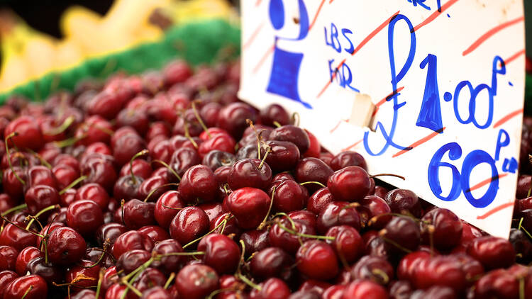 Market in Leicester, UK