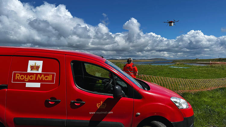 Drone postal service by Royal Mail in the Orkney Islands