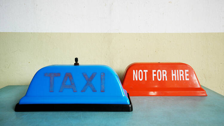 Item #2: Plastic Taxi signs of the 70s and 80s