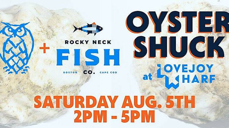 Oyster Shuck with Night Shift and Rocky Neck