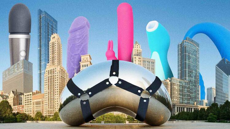 chicago skyline with sex toys