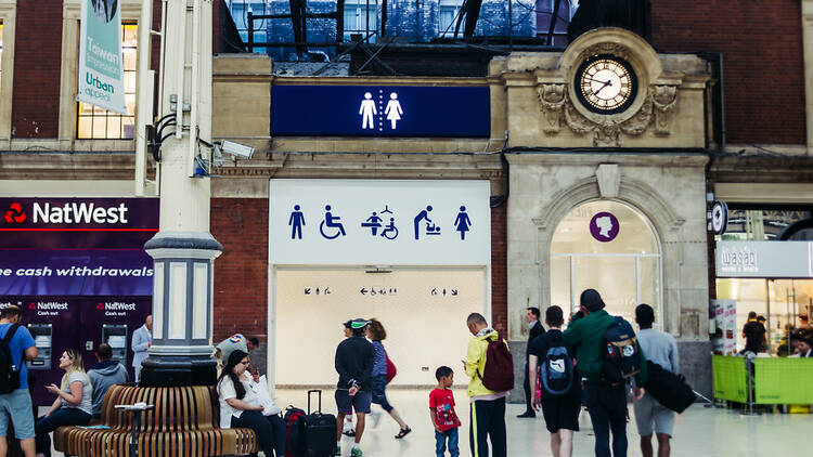Public toilet at Victoria station, London