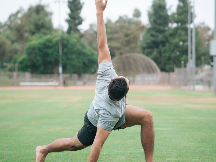 Outdoor pilates and fitness classes