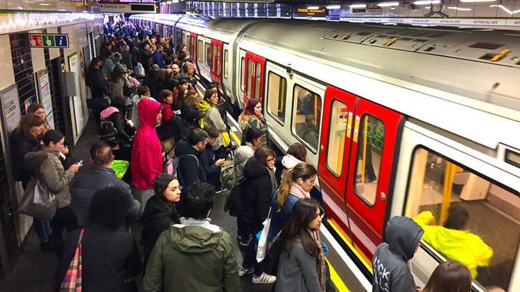 Busy underground station