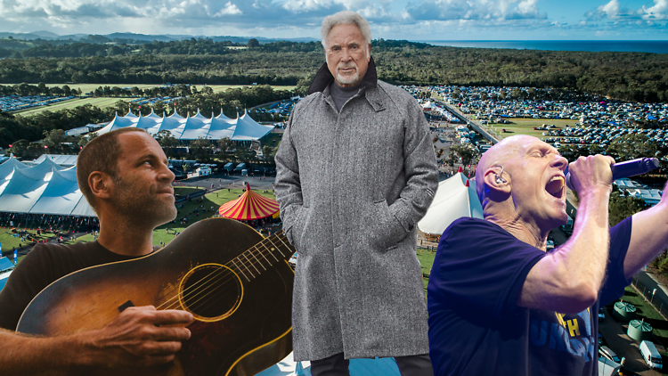 collage of tom jones and other headliners ahead of the blues fest