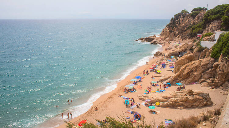 View of a beach in Catalonia