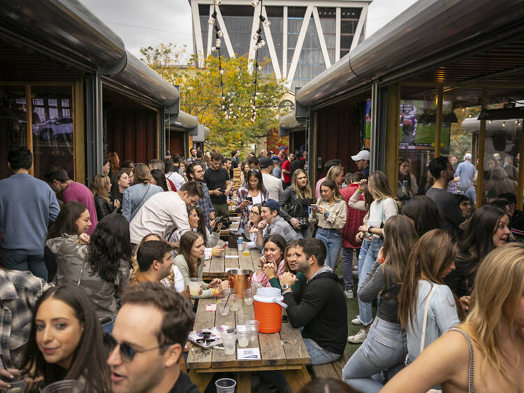 a crowded BK Backyard Bar