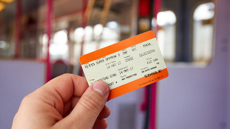 Rail ticket, London