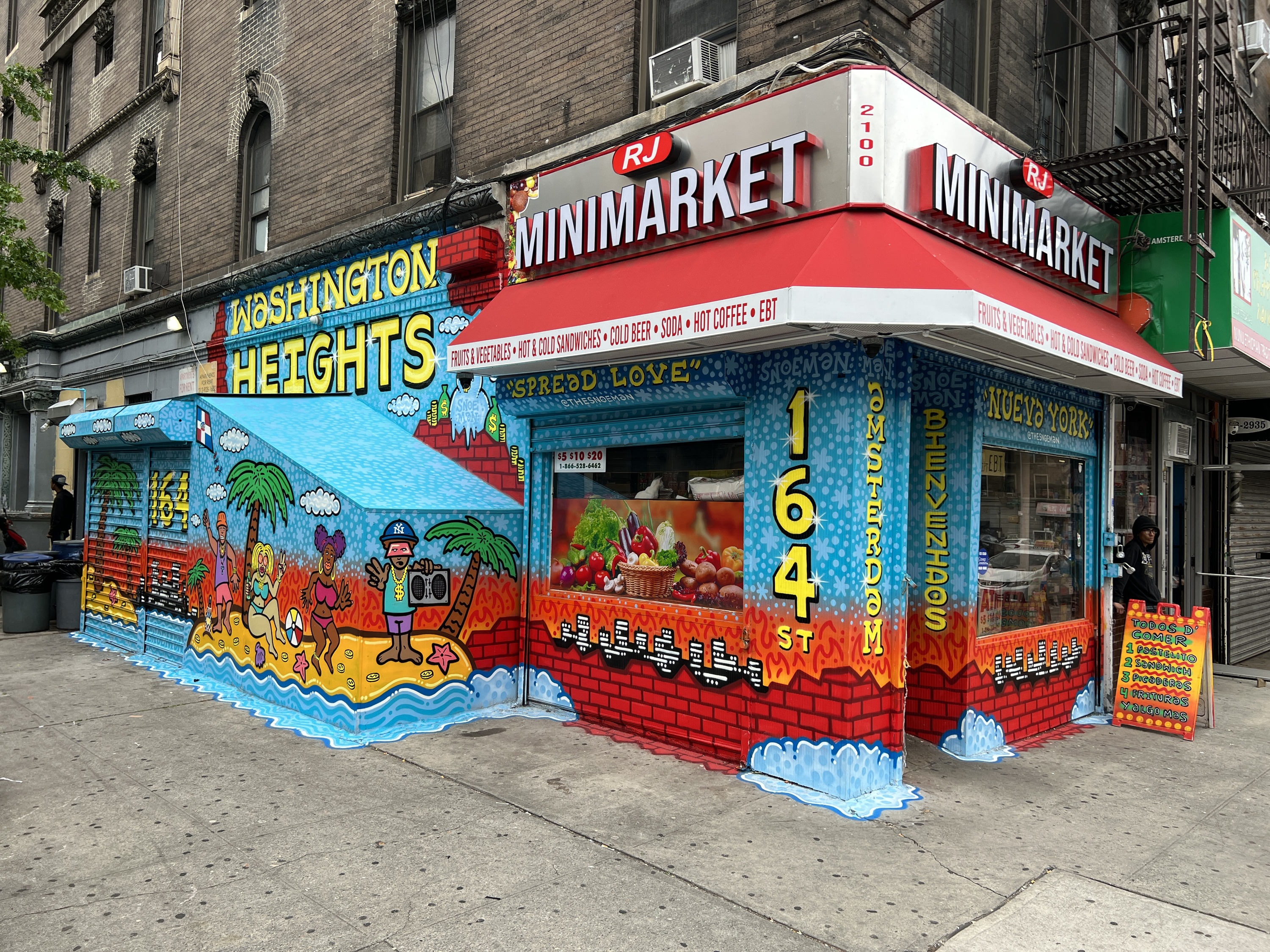 Painted storefront in Washington Heights