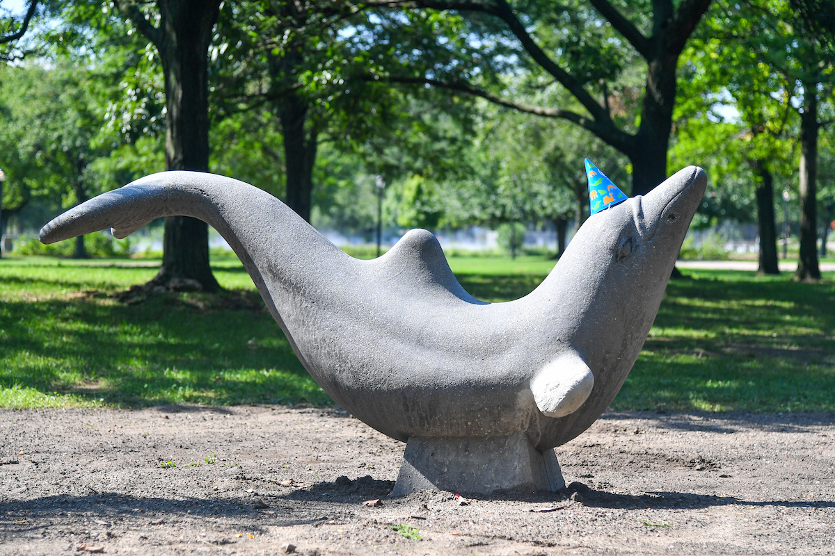 Dolphin playground animal at the Home for Retired Animals at Flushing Meadows Corona Park