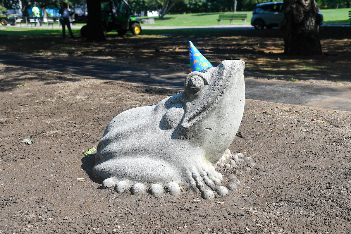 Frog playground animal at the Home for Retired Animals at Flushing Meadows Corona Park