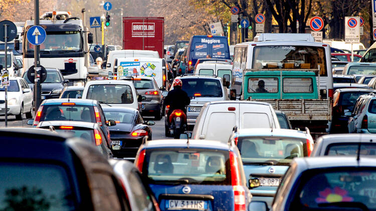Congestion in Milan, Italy