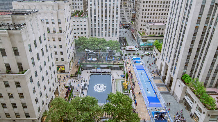Racquet House at Rockefeller Center aerial view