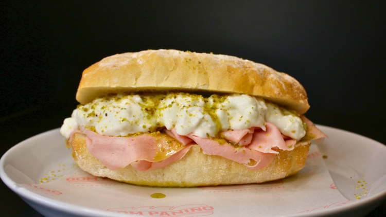 Italian mortadella and ham sub